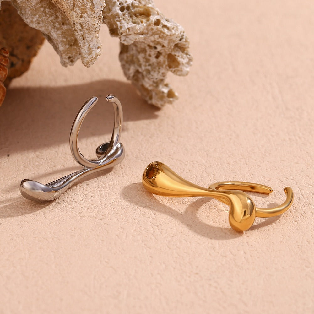 Holly – Offener Ring mit Unregelmäßigen Wassertropfen