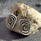 Kaia – Ohrringe im Boho-Stil in Silber mit Spiralform