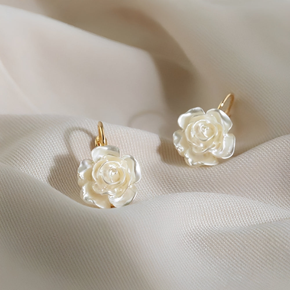 Ohrringe für Damen mit Rosenanhänger - Paar
