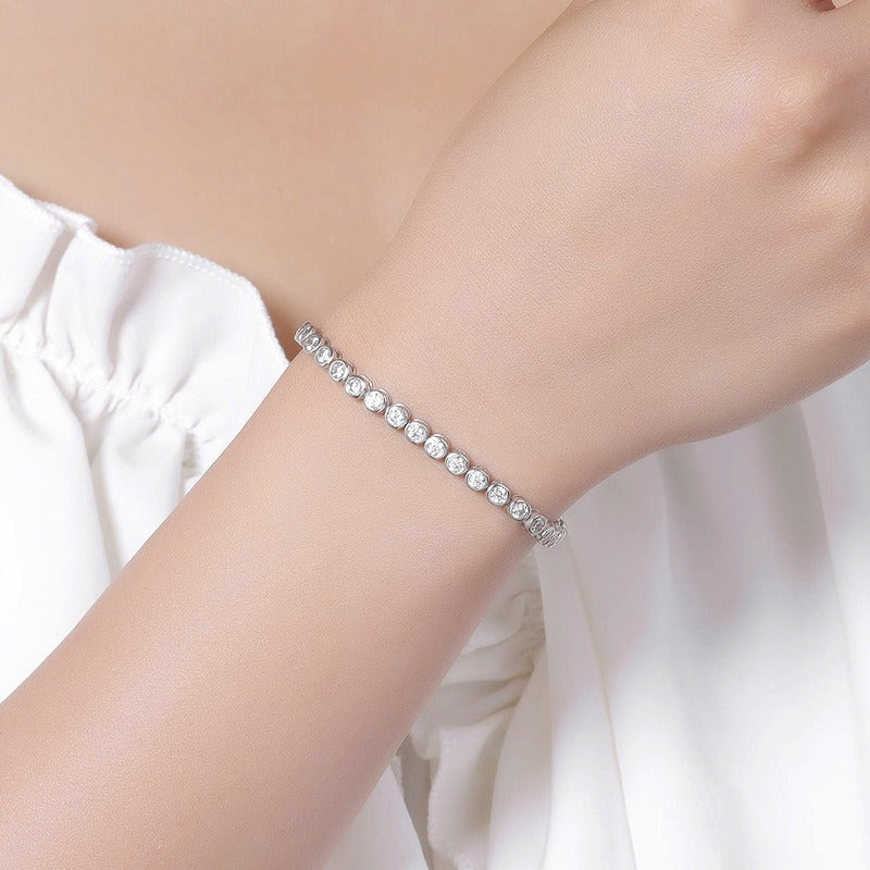 Elise – Armband mit Blasen aus Silber und Diamanten