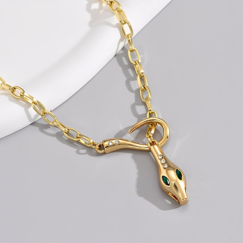 Celia – Schlange Kette mit Strass Halskette