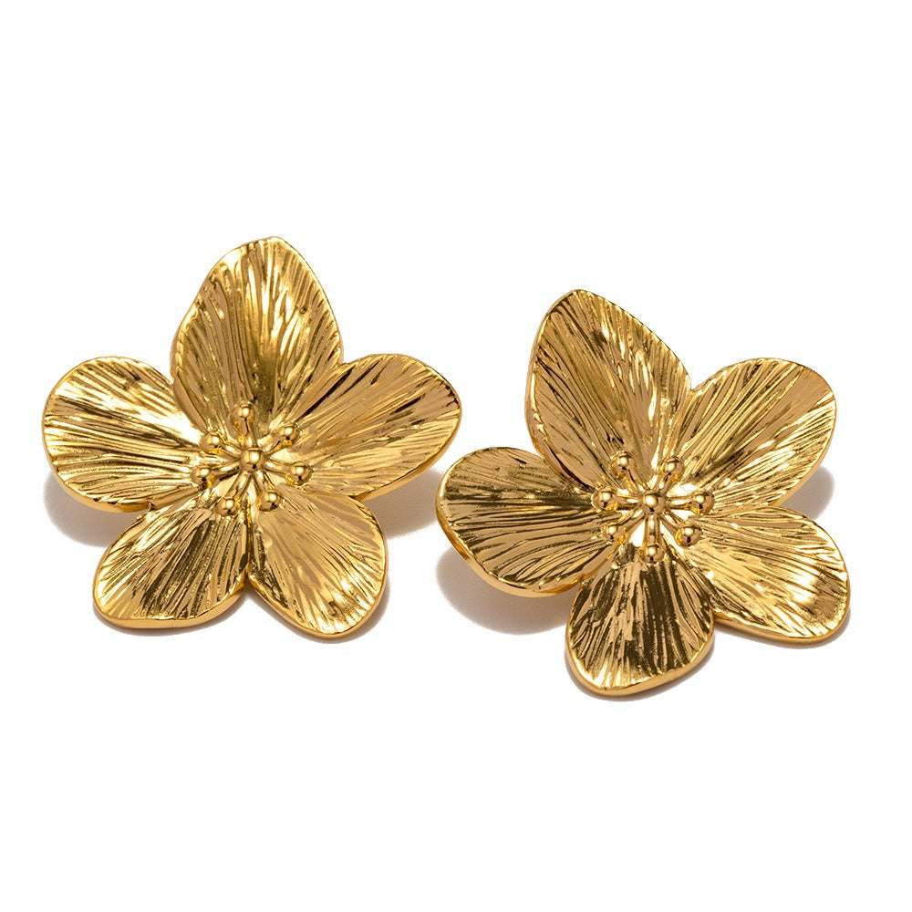 Rianne – Ohrringe Blüte Erblüht Gold