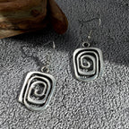 Kaia – Ohrringe im Boho-Stil in Silber mit Spiralform