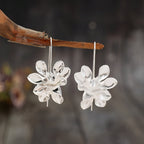 Chary – Vintage Silberne Blumenohrringe