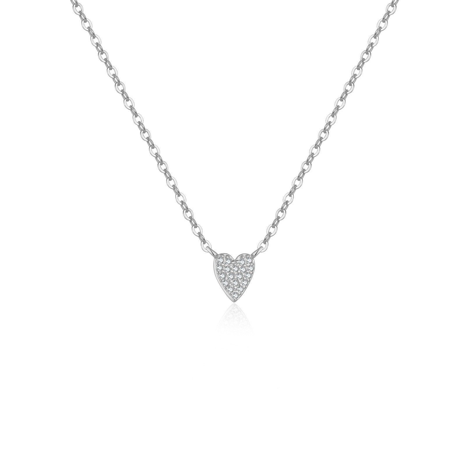 Juliet – Herz Kette aus 925er Silber mit Diamant