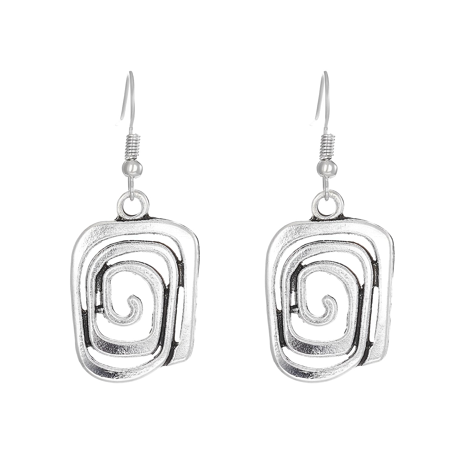 Kaia – Ohrringe im Boho-Stil in Silber mit Spiralform