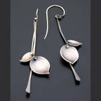 Alira – Vintage-Blatt-Ohrringe in Silber