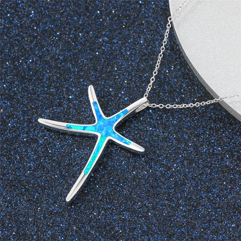 Starla – Kette mit Seestern und blauem Akzent