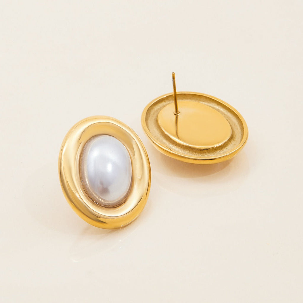Colette – Ohrringe Vintage Perle aus rostfreiem Stahl