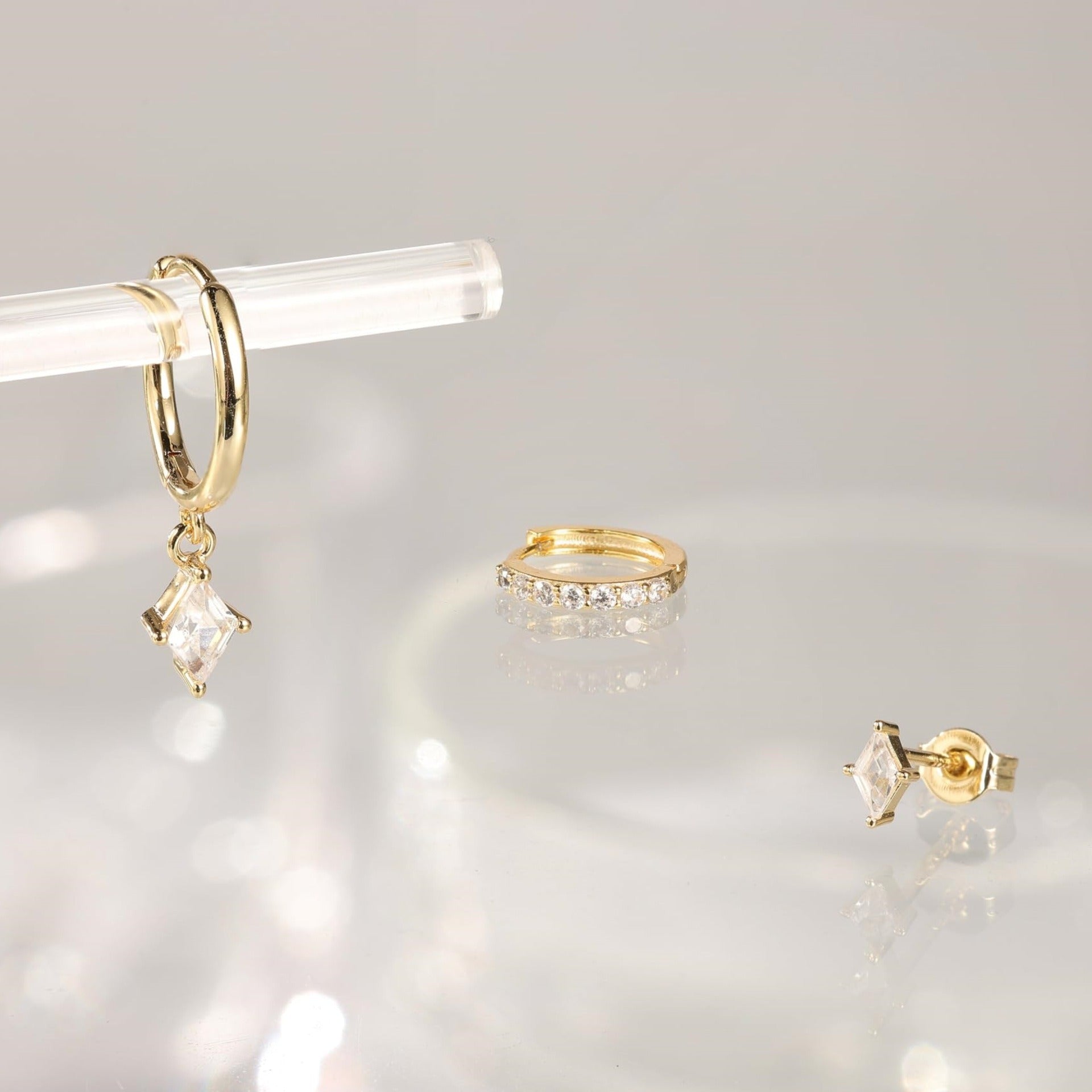 Azaria – Set mit Ohrringen und Diamantanhänger