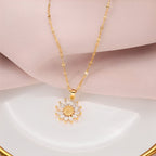 Manon – Halskette Sonnenblume Strahlend in Gold