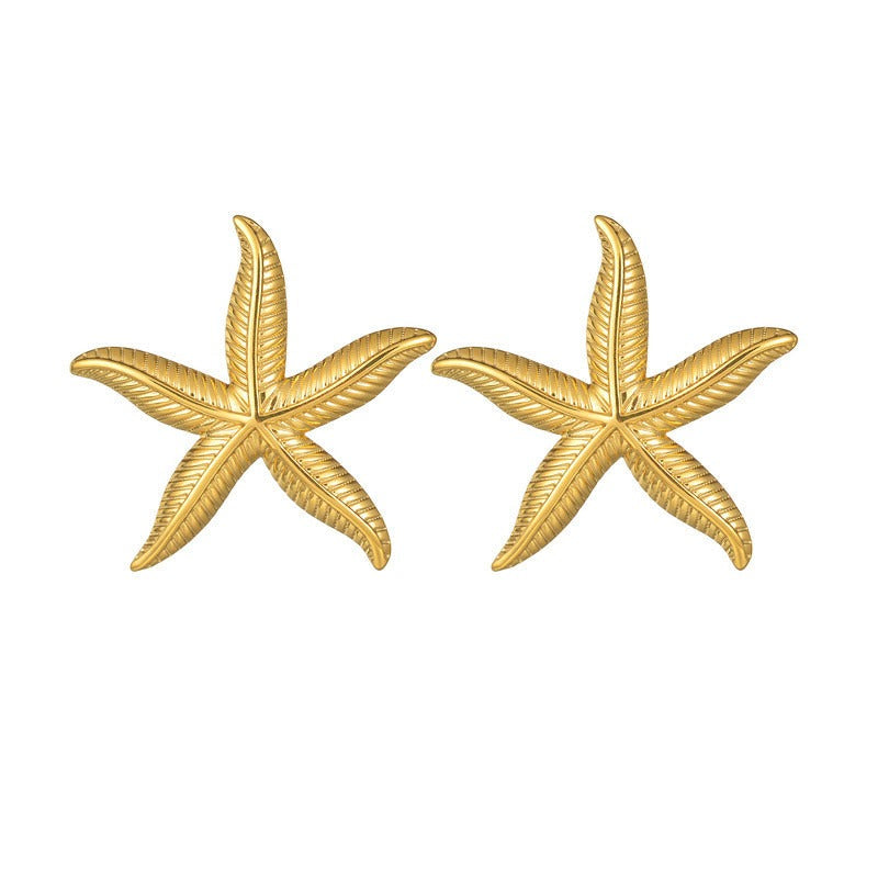 Pien – Goldene Seestern Ohrringe