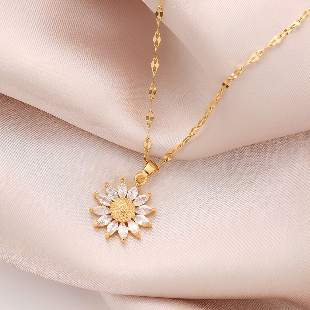 Manon – Halskette Sonnenblume Strahlend in Gold
