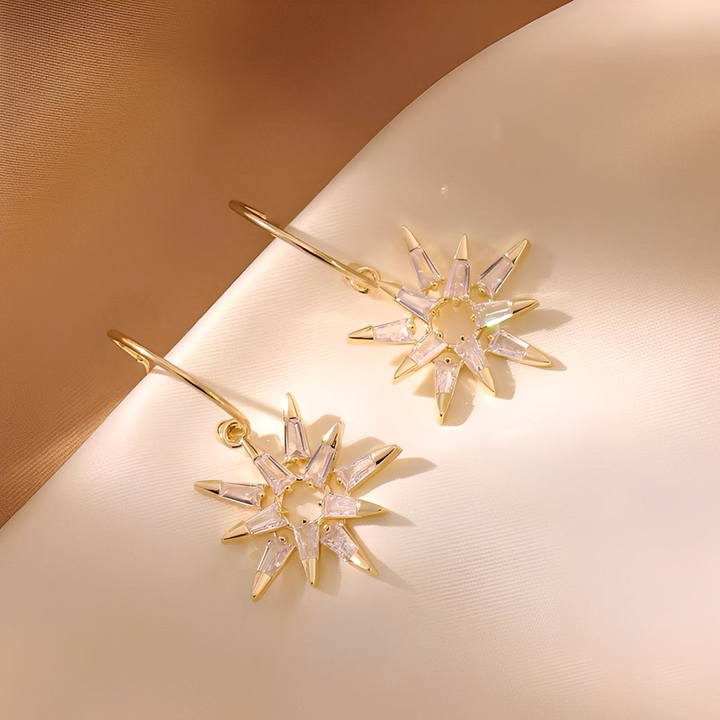 Xienna – Glitzernde Goldene Stern Ohrringe