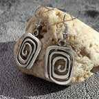 Eva – Spiral-Ohrringe im Retro-Stil in Silber