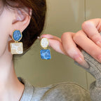 Lianne – Geometrische Emaillierte Ohrringe