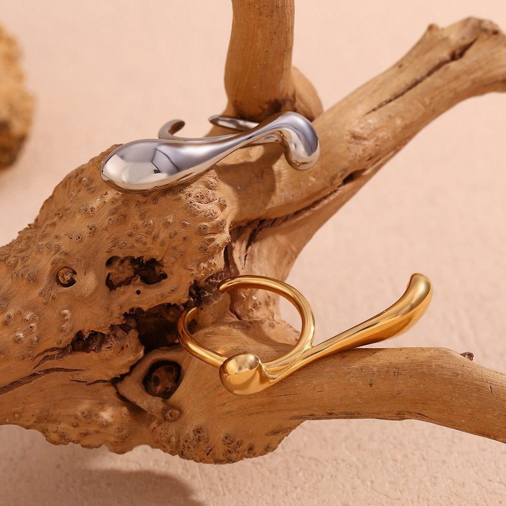 Holly – Offener Ring mit Unregelmäßigen Wassertropfen