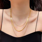 Ashley – Goldene 3-Reihige Schlangenkette Halskette