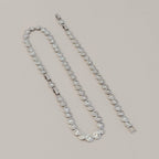 Victoria – Kette und Armband mit schimmerndem Rundknopf