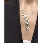 Flora – Halskette Blume Silber im Vintage-Look