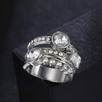 Elvie – Vintage-Ring aus hochwertigem Material mit Schichten und Kristallen