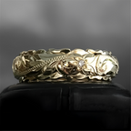 Floria – Ring Goldene Vintage-Blume
