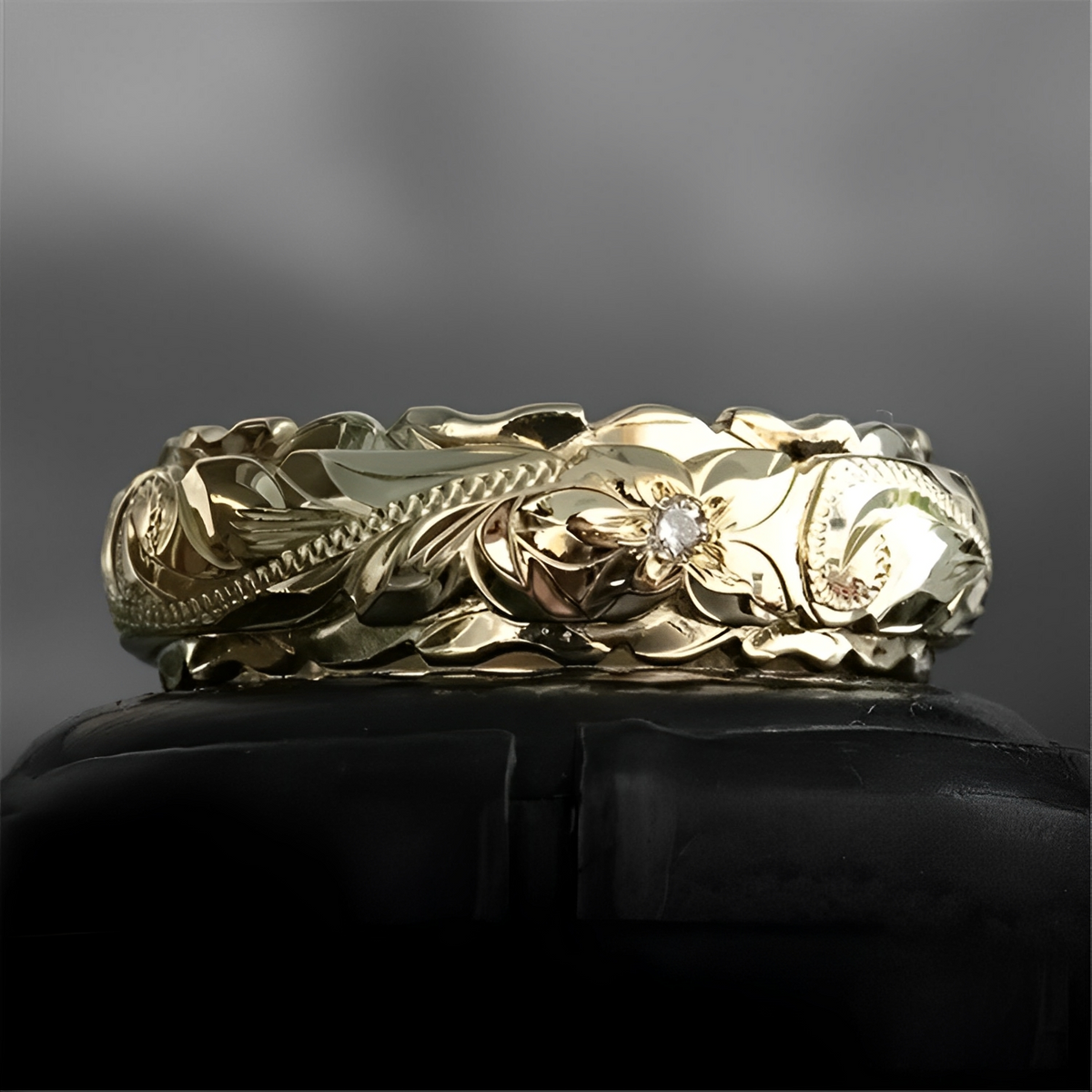 Floria – Ring Goldene Vintage-Blume