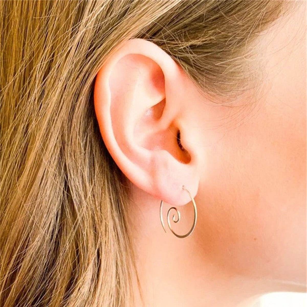 Yara – Boho-Spiral-Ohrringe in Silber