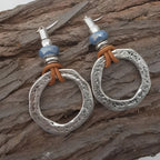 Mira – Silberne runde Ohrringe im Boho-Vintage-Look