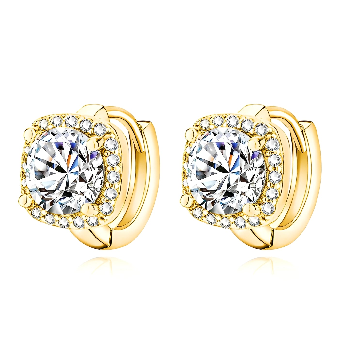 Nadine – Quadratische Ohrringe aus 18K Gold