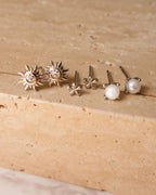 Mini Blumen Ohrstecker aus Sterling Silber