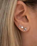 Mini Blumen Ohrstecker aus Sterling Silber