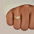 Laila - Kristall- und Goldbienen-Ring