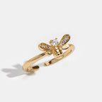Laila - Kristall- und Goldbienen-Ring