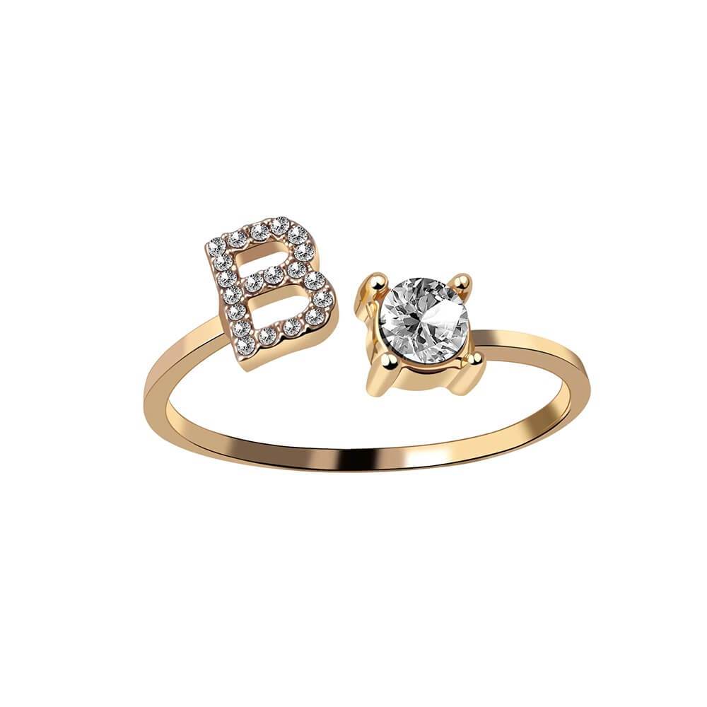 Nyla – Ring mit Initiale und Zirkonia
