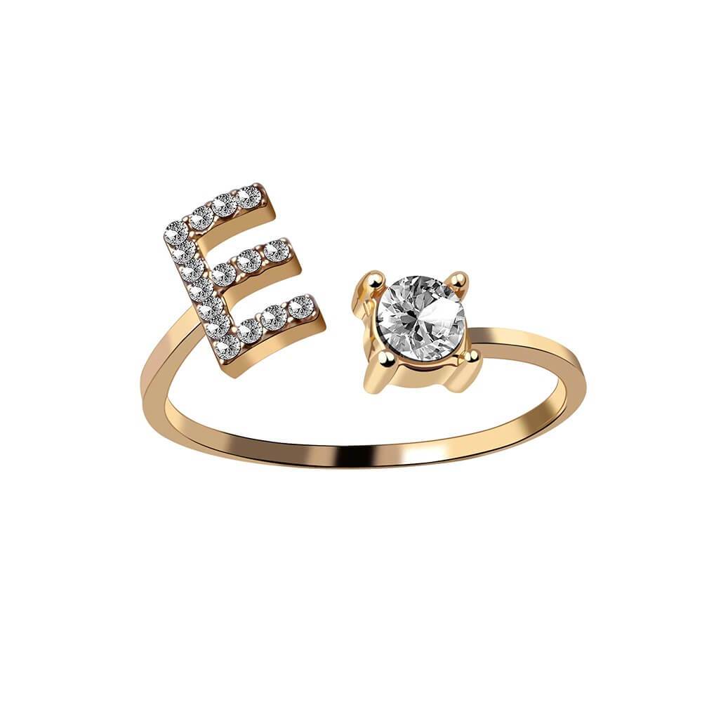 Nyla – Ring mit Initiale und Zirkonia