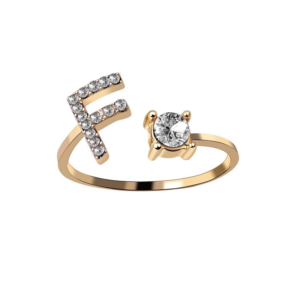 Nyla – Ring mit Initiale und Zirkonia