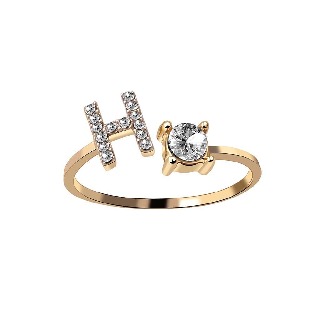 Nyla – Ring mit Initiale und Zirkonia