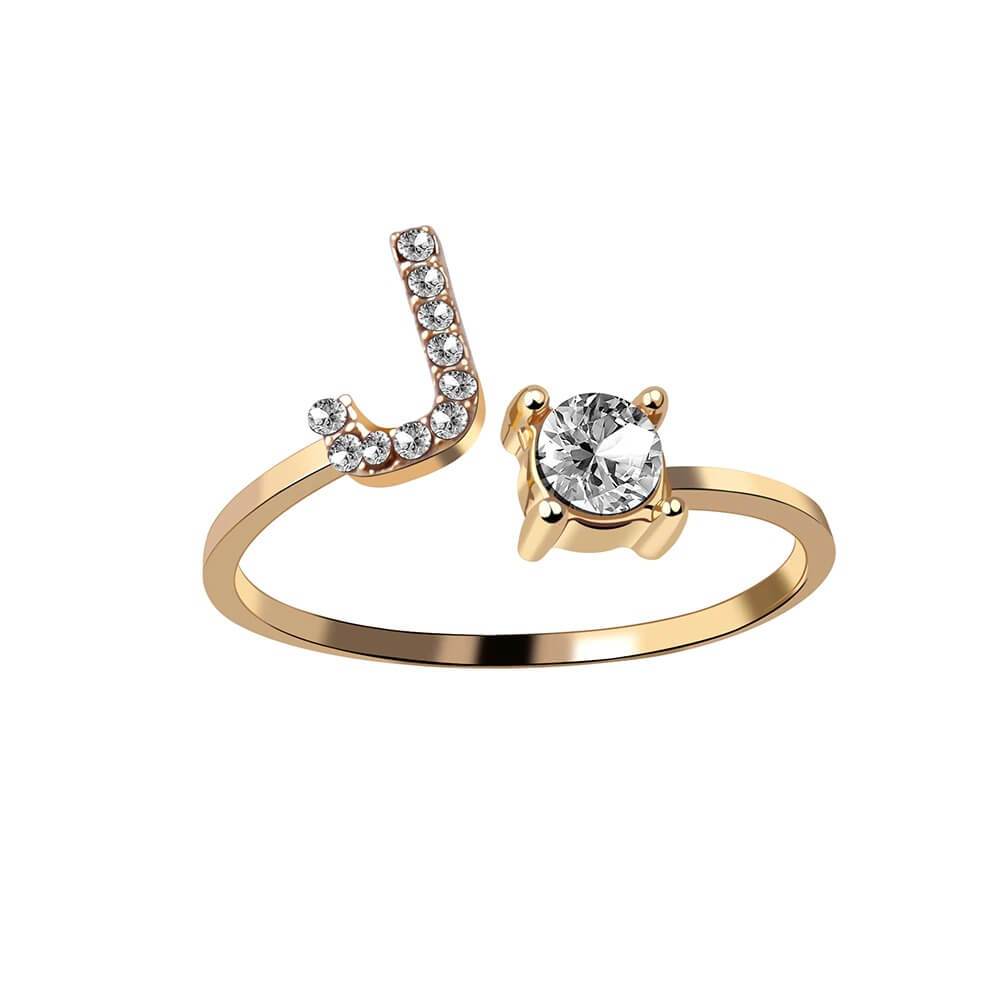 Nyla – Ring mit Initiale und Zirkonia