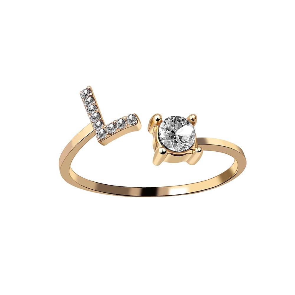 Nyla – Ring mit Initiale und Zirkonia