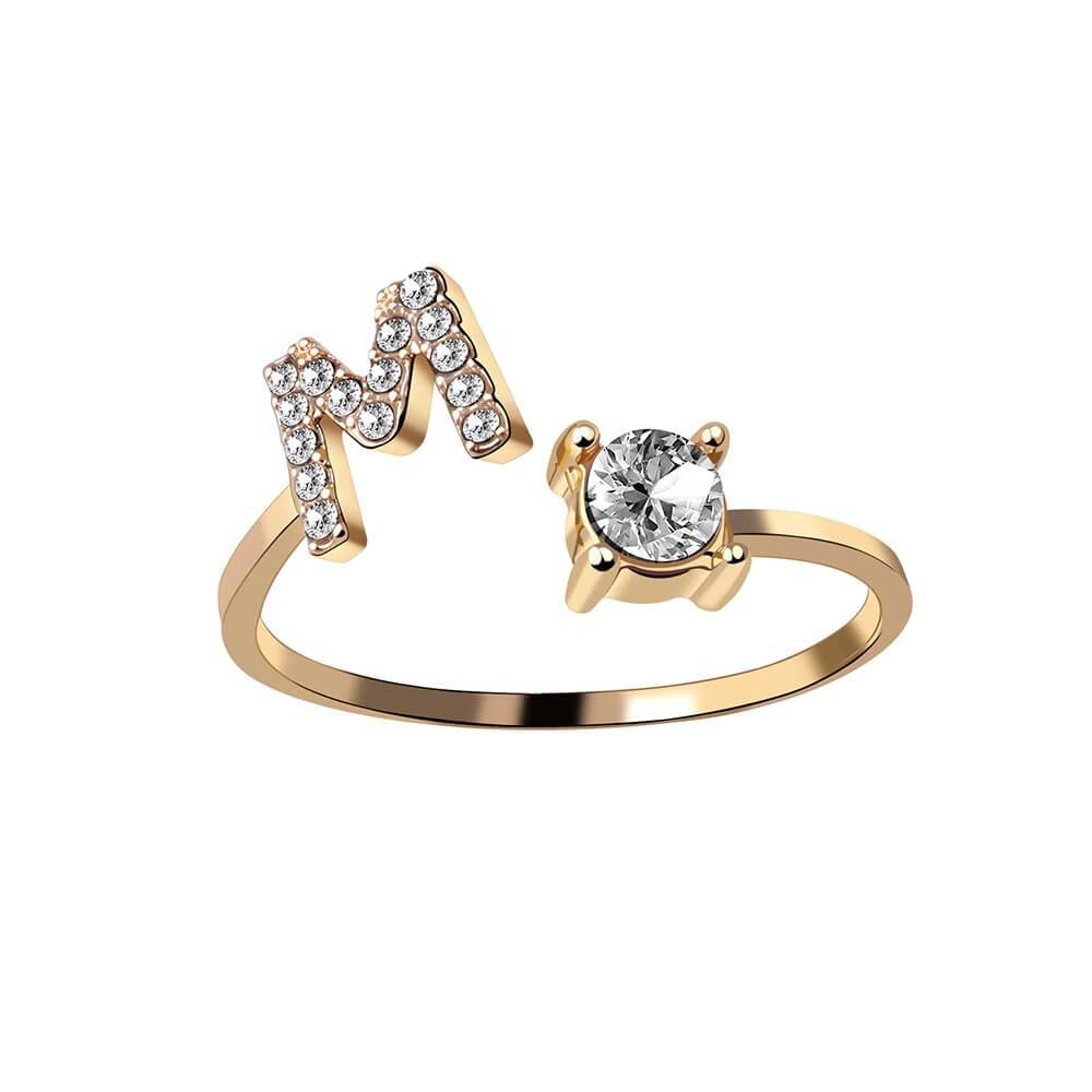 Nyla – Ring mit Initiale und Zirkonia