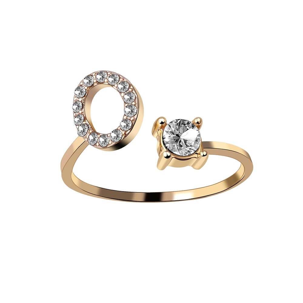 Nyla – Ring mit Initiale und Zirkonia