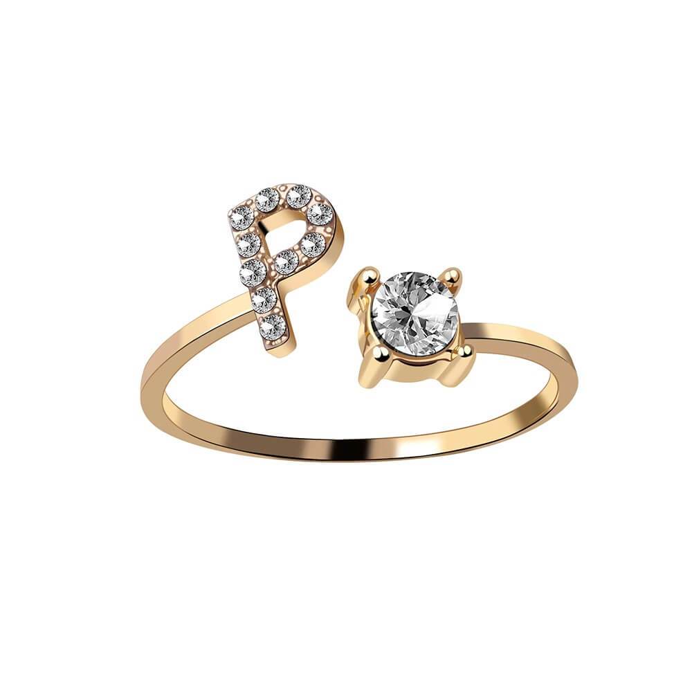 Nyla – Ring mit Initiale und Zirkonia