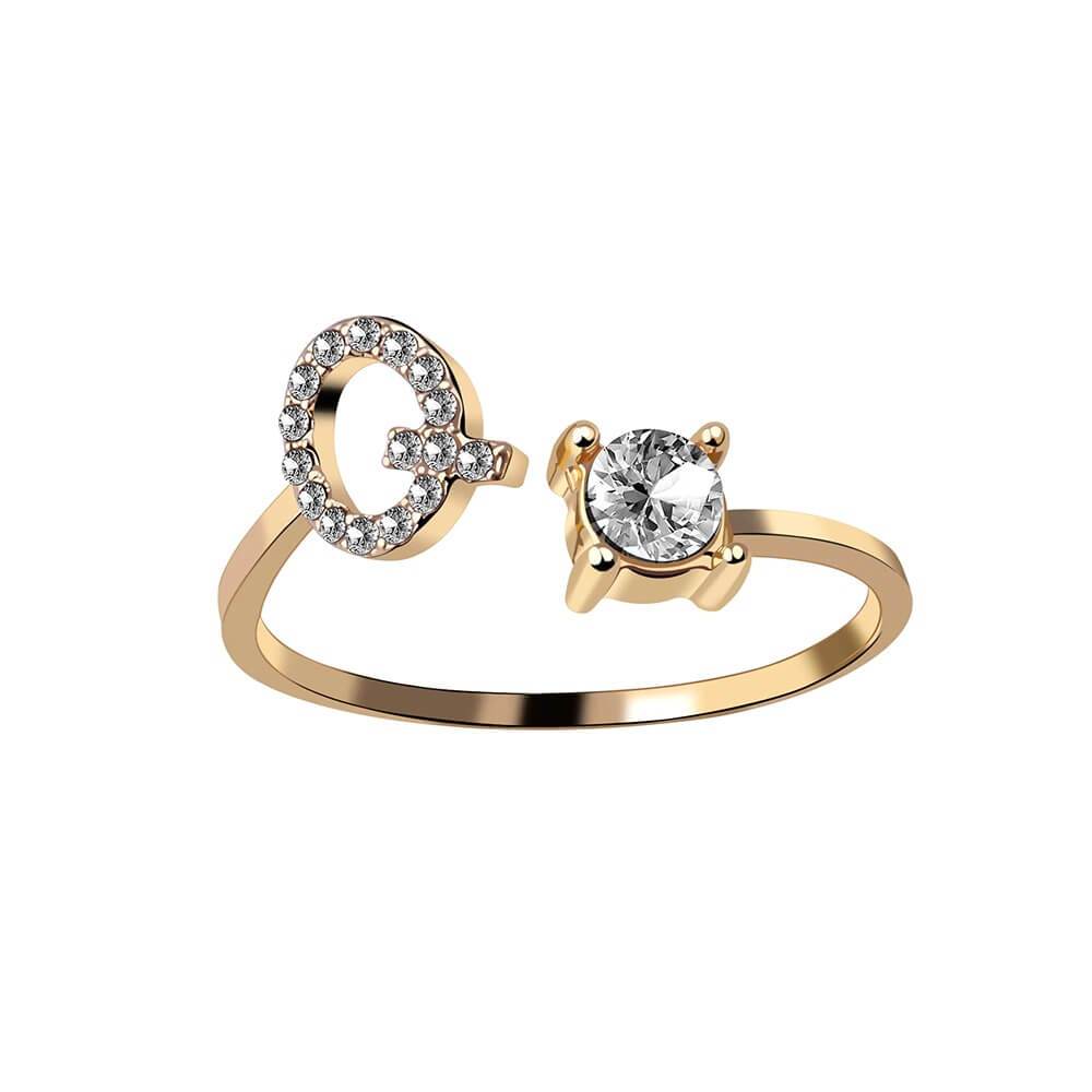 Nyla – Ring mit Initiale und Zirkonia