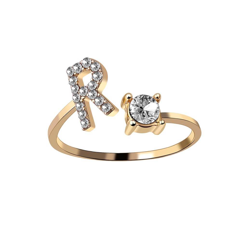 Nyla – Ring mit Initiale und Zirkonia