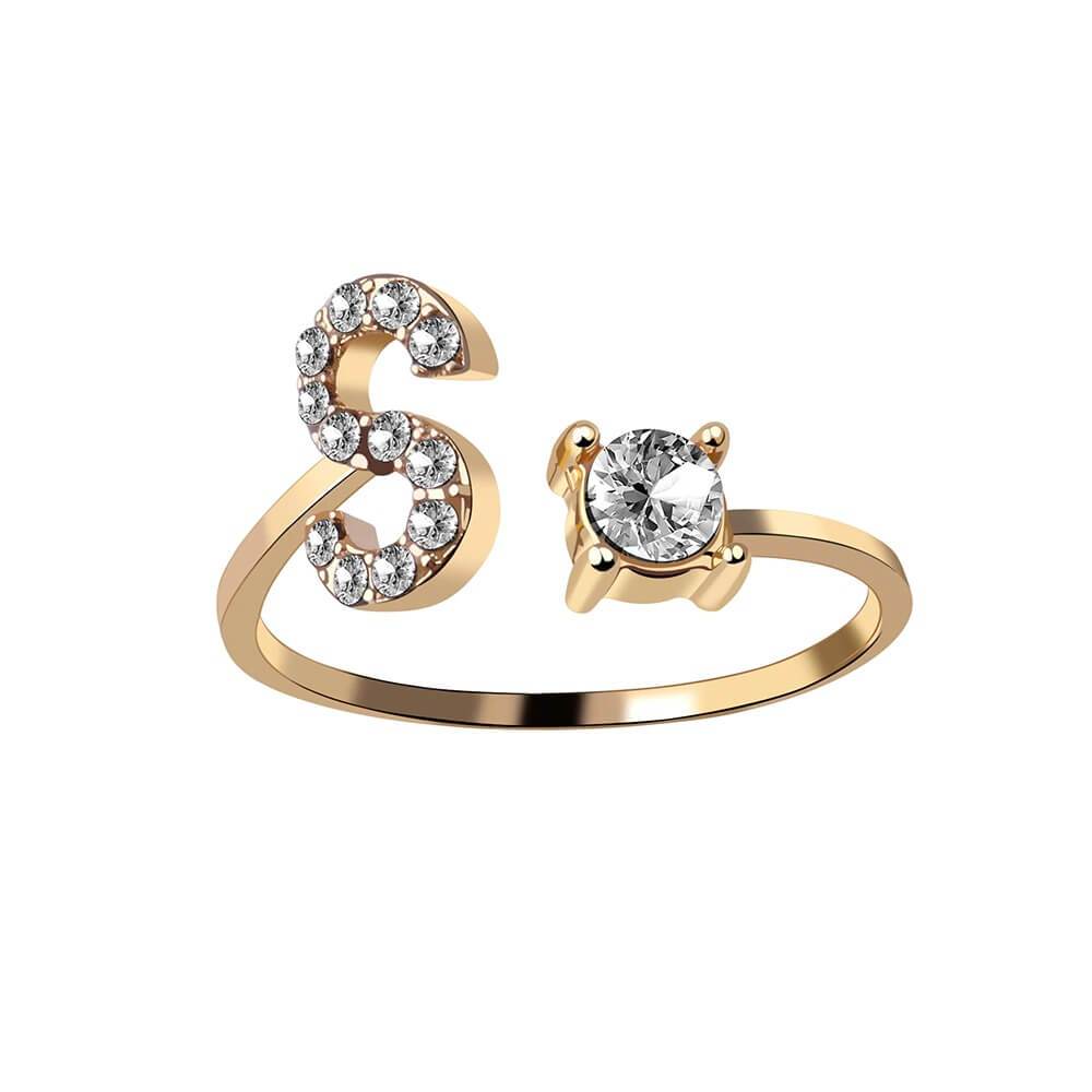 Nyla – Ring mit Initiale und Zirkonia