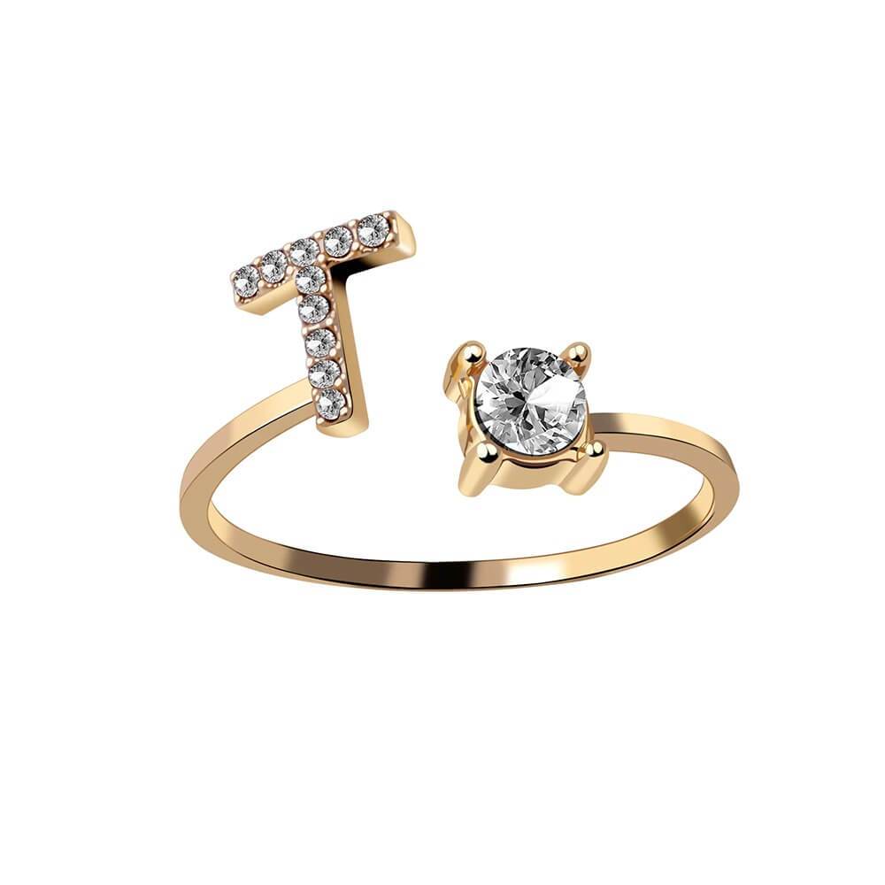 Nyla – Ring mit Initiale und Zirkonia