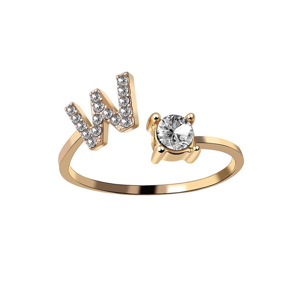 Nyla – Ring mit Initiale und Zirkonia