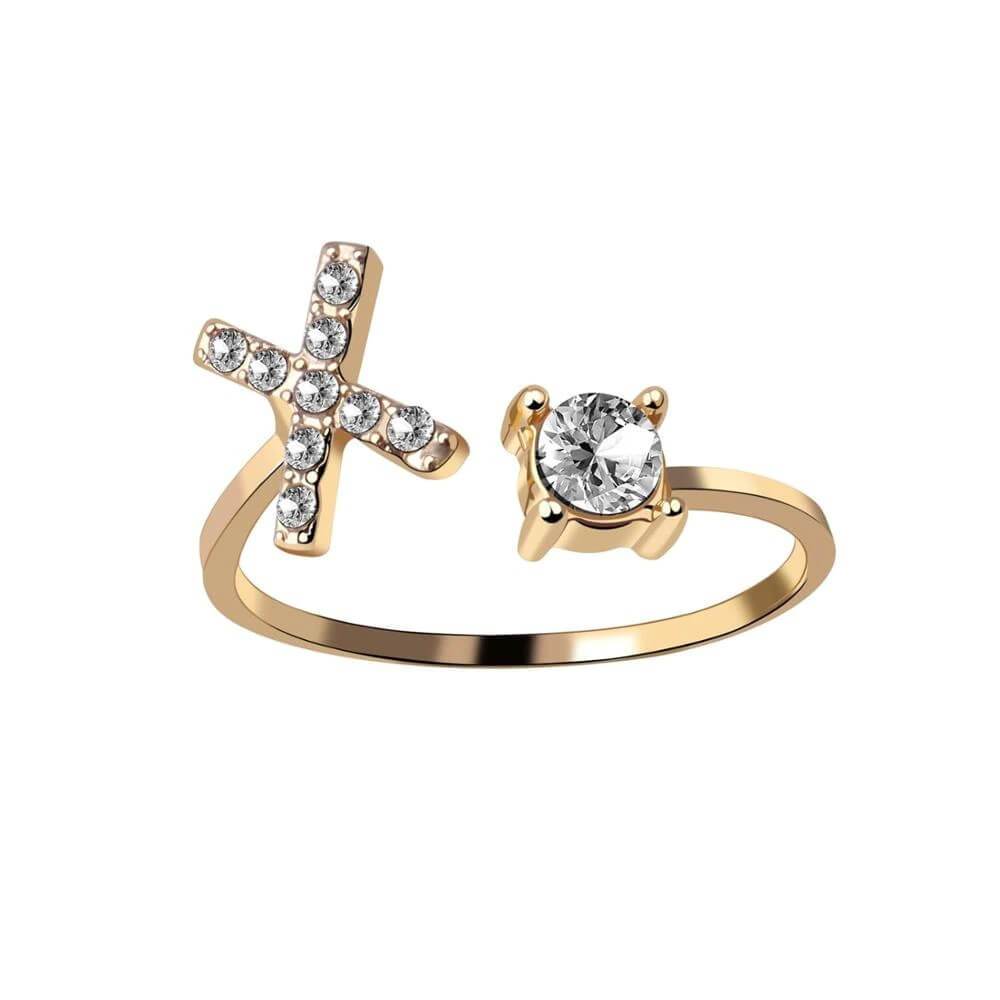 Nyla – Ring mit Initiale und Zirkonia