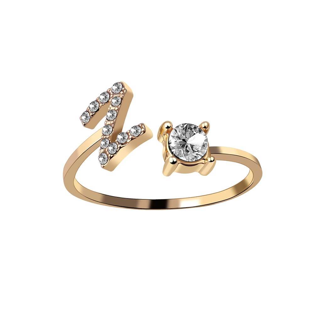 Nyla – Ring mit Initiale und Zirkonia